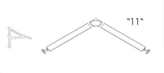 Бордюр Ravak для ванны комплект (2 заглушки, 2 планки, 2 угловых соединения) 11